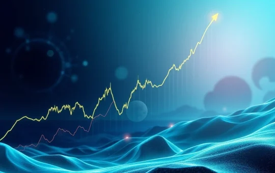 A digital chart showing a clear bullish fractal pattern for Jupiter JUP, indicating a potential crypto rally.