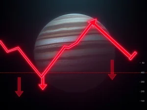 Jupiter (JUP) cryptocurrency price plummeting with liquidity outflows and open interest drop indicators