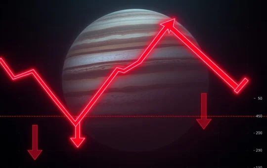 Jupiter (JUP) cryptocurrency price plummeting with liquidity outflows and open interest drop indicators