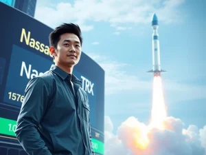 Justin Sun celebrates Tron Nasdaq listing and space flight ambitions