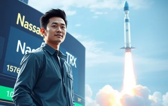 Justin Sun celebrates Tron Nasdaq listing and space flight ambitions