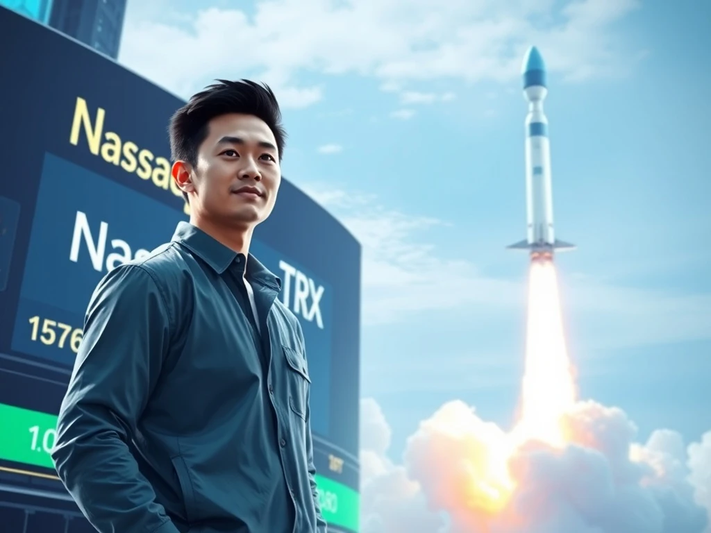 Justin Sun celebrates Tron Nasdaq listing and space flight ambitions