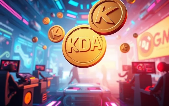 KDA token surges in a futuristic metaverse gaming environment