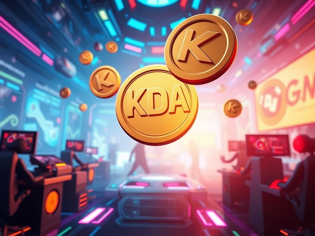KDA token surges in a futuristic metaverse gaming environment