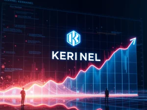 Chart showing KERNEL Crypto's exponential growth, symbolizing its 13650% price surge due to strategic blockchain development.