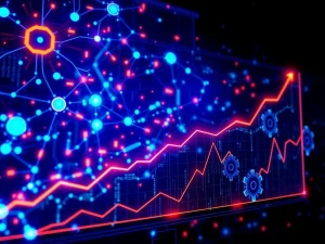 A dynamic chart illustrating the KERNEL token's explosive price surge, reflecting strategic developments and blockchain upgrades.