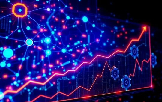 A dynamic chart illustrating the KERNEL token's explosive price surge, reflecting strategic developments and blockchain upgrades.