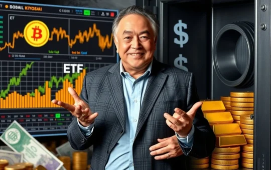 Robert Kiyosaki advises on Bitcoin news and gold investment strategies for different investor types, emphasizing physical assets.