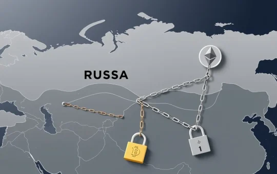 Map illustrating Kyrgyzstan's crypto surge facilitating Russia sanctions evasion, highlighting illicit financial flows and cryptocurrency sanctions concerns.