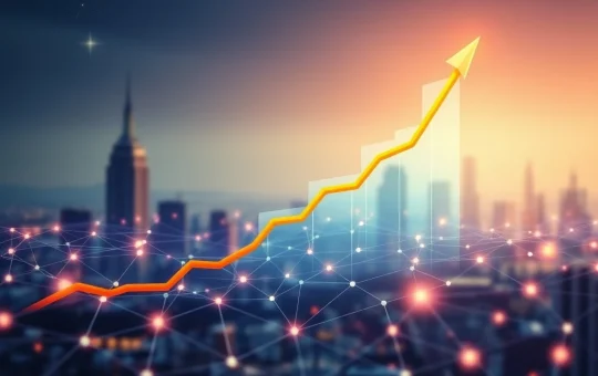 LA token price chart showing an explosive crypto surge, representing significant institutional interest and blockchain adoption.