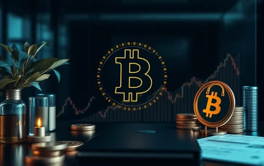A visual representation of Ledn's Bitcoin wealth management initiative, showing secure digital assets and financial growth.