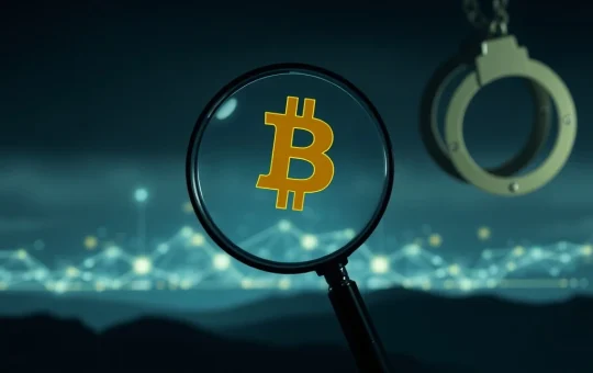 A magnifying glass scrutinizing a digital ledger, representing the intense centralized exchange probe into a pivotal Libra transaction.