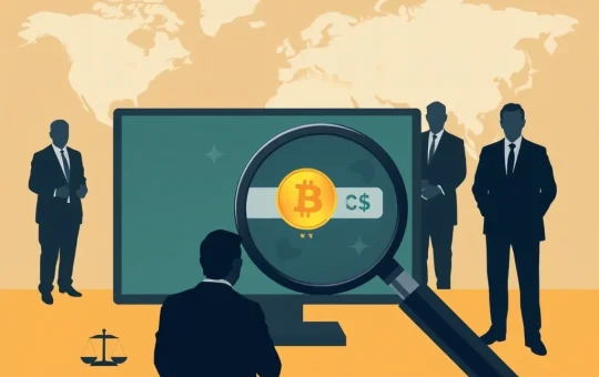 Visualizing the intense Libra probe: A digital transaction highlighted by a magnifying glass, symbolizing the deep scrutiny into a Kraken transfer.
