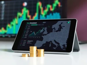 Lightyear app interface displaying financial growth charts, symbolizing its $23M funding and expansion in European investment.