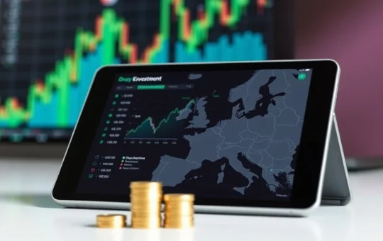Lightyear app interface displaying financial growth charts, symbolizing its $23M funding and expansion in European investment.