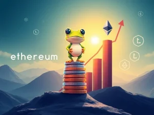 LILPEPE presale success symbolized by rising charts and digital currency, highlighting Ethereum Layer 2 integration.