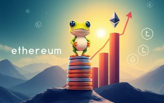 LILPEPE presale success symbolized by rising charts and digital currency, highlighting Ethereum Layer 2 integration.