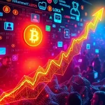 A vibrant chart showing the explosive LOKA price surge, representing the rapid gains of this meme coin in the crypto market.