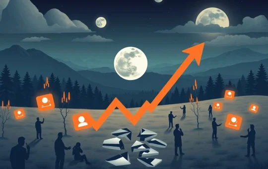 A visual representation of Lunar Strategy's dramatic decline in crypto influencer engagement, highlighting market uncertainty.