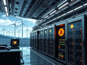 Marathon Digital Holdings' Bitcoin mining facility with renewable energy integration