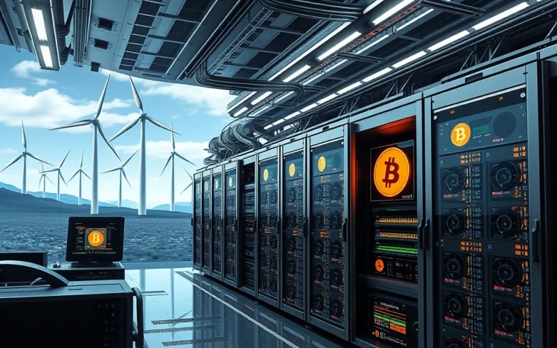 Marathon Digital Holdings' Bitcoin mining facility with renewable energy integration