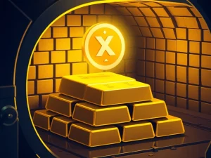 Matrixdock XAUm token backed by gold bars in a secure vault