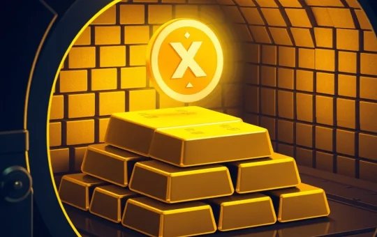 Matrixdock XAUm token backed by gold bars in a secure vault