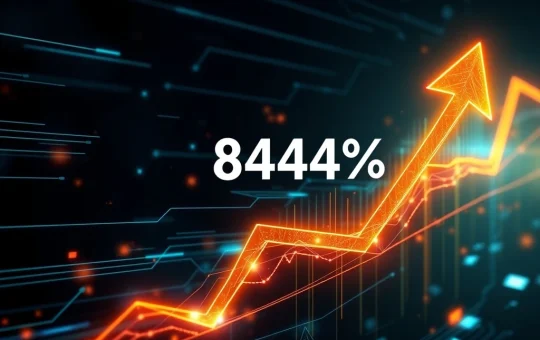 Chart showing the explosive MDT price surge, symbolizing rapid growth in the cryptocurrency market.