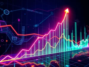 A chart showing a massive MDT price surge, symbolizing rapid growth and market optimism in the crypto space.