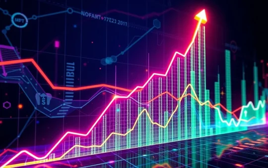 A chart showing a massive MDT price surge, symbolizing rapid growth and market optimism in the crypto space.