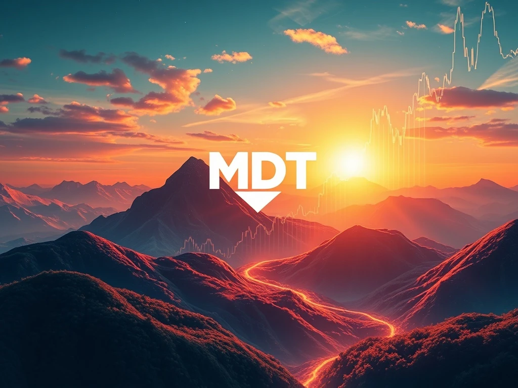 An upward trending graph symbolizing the explosive MDT price surge driven by strategic developments and new partnerships.
