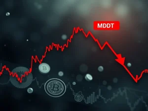 A visual representation of the dramatic MDT price drop, highlighting the severe cryptocurrency decline and market volatility.