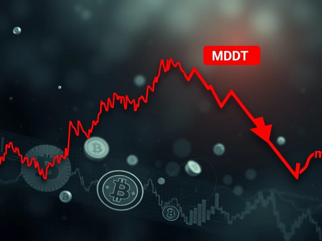 A visual representation of the dramatic MDT price drop, highlighting the severe cryptocurrency decline and market volatility.
