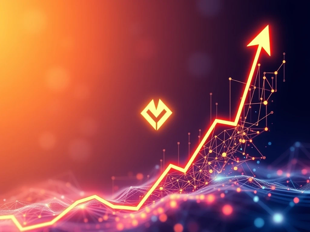 Visual representation of MDT token's explosive 431% price surge, showing growth indicators and community engagement.