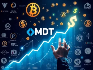 A visual representation of MDT's explosive market surge, highlighting its significant growth from recent exchange listings.