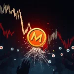 MEME coin price crashing in a dramatic market downturn