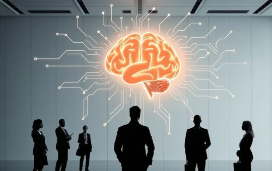 Visualizing Microsoft's pivotal strategic shift towards AI investments amidst significant tech layoffs, emphasizing the company's future direction.