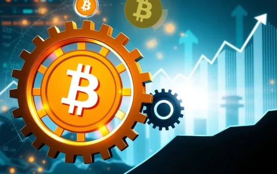 A visual representation of MicroStrategy's Bitcoin Flywheel strategy generating significant unrealized gains and driving strategic growth for Bitcoin holdings.