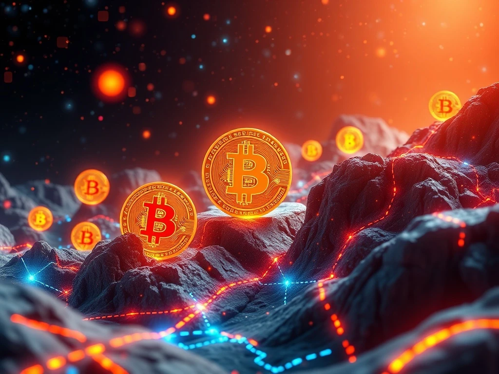 MicroStrategy's bold Bitcoin investment strategy visualized with digital currency elements