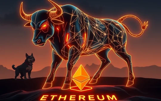 MoonBull crypto bull icon on Ethereum blockchain, symbolizing its exclusive whitelist challenge against DOGINME and CHEEMS.