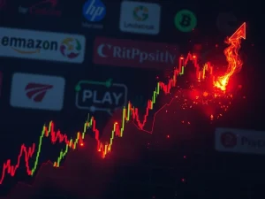 Volatile MUBARAK cryptocurrency price chart amid exchange delistings