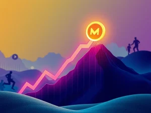 An illustrative chart showing the MUTM Presale price surging, highlighting significant Crypto Gains for early investors in Mutuum Finance's final phase.
