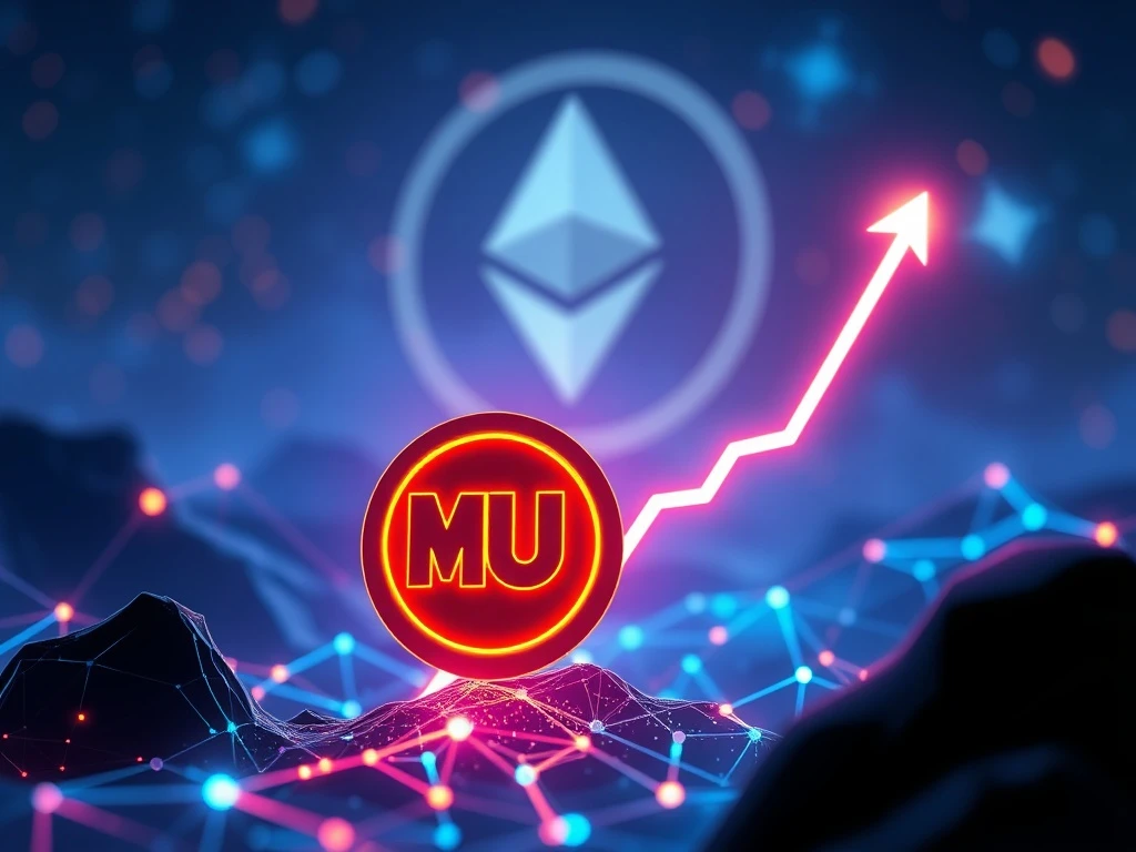 A vibrant illustration showcasing the rapid growth of MUTM Token's utility-driven DeFi project, inspired by Ethereum's success.