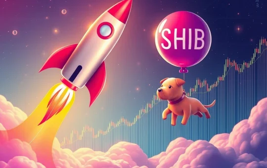 A visual metaphor showing Mutuum Finance outperforming Shiba Inu, highlighting the potential for significant crypto gains.