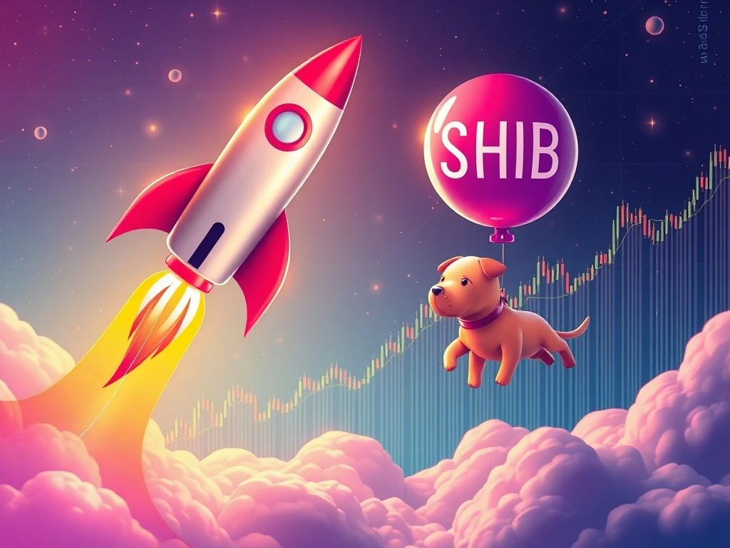 A visual metaphor showing Mutuum Finance outperforming Shiba Inu, highlighting the potential for significant crypto gains.