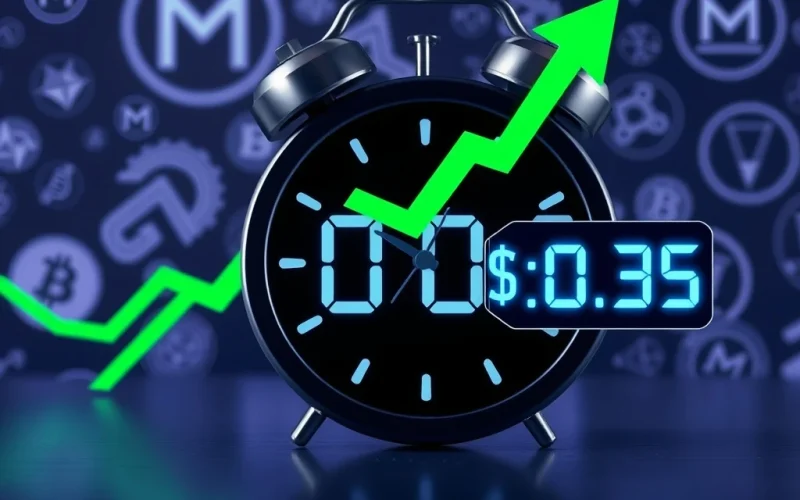 A chart showing the significant 20% surge of Mutuum Finance (MUTM) presale tokens, contrasting with a stagnant AVAX price chart.