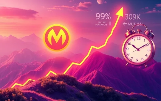 A visual representation of Mutuum Presale success, showing a rapidly increasing crypto price chart and a '99% Sold' indicator, symbolizing high demand for Mutuum Presale.