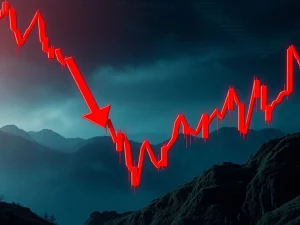 A bearish candlestick chart showing a significant price drop for Neiro Ethereum (NEIROUSDT), reflecting market volatility and investor caution in the crypto market analysis.