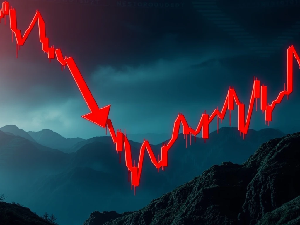 A bearish candlestick chart showing a significant price drop for Neiro Ethereum (NEIROUSDT), reflecting market volatility and investor caution in the crypto market analysis.