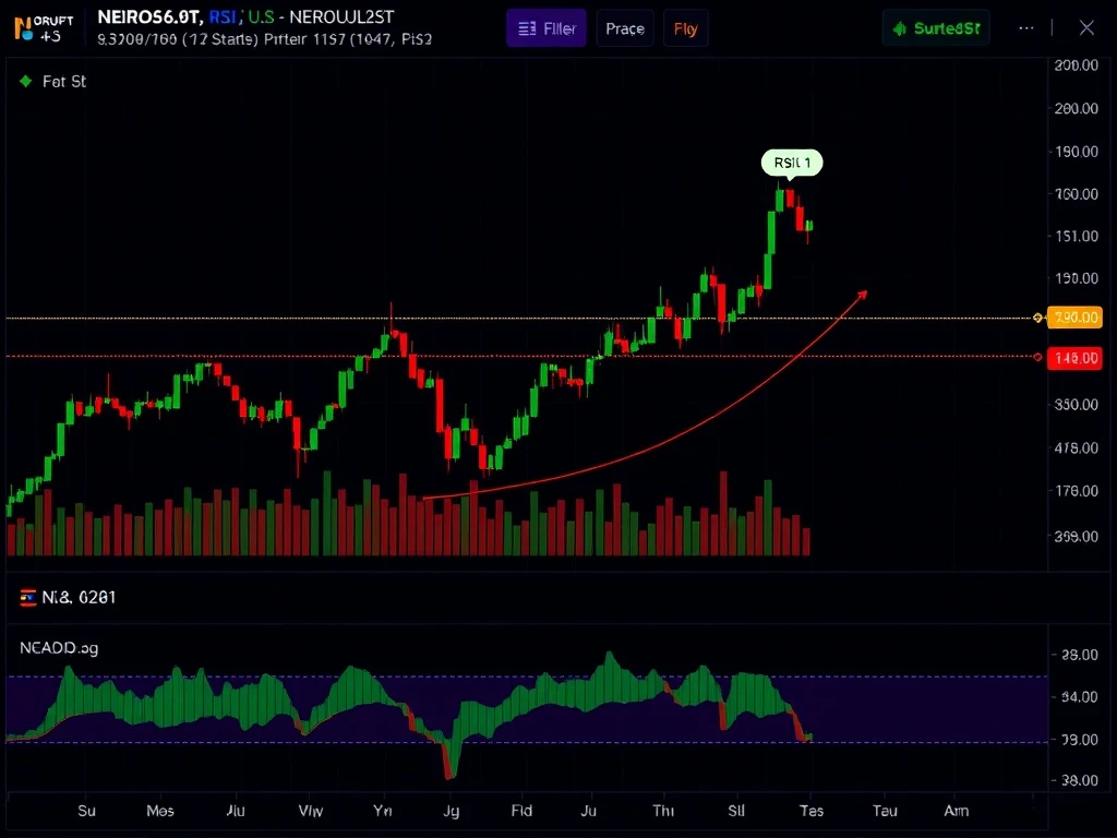 Neiro Ethereum (NEIROUSDT) technical analysis chart showing bearish trends